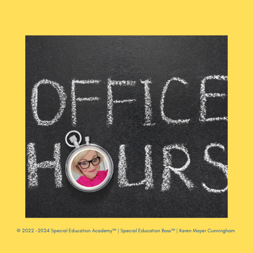 Special Education Academy Office Hours for Professional Advocates, Karen Mayer Cunningham, Special Education Boss