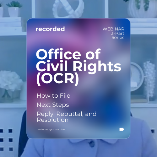 Office of Civil Rights (OCR) Webinar Series